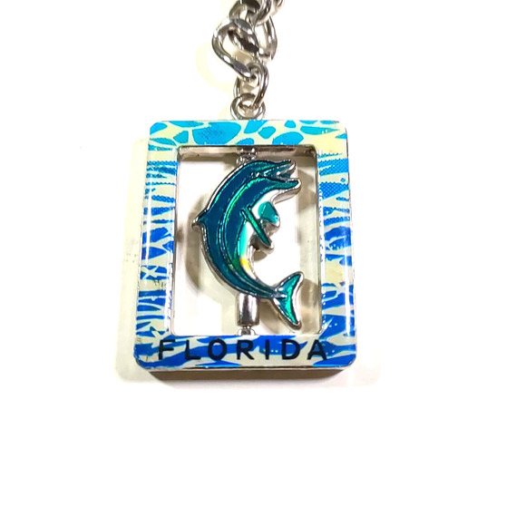 Florida Dolphins Spinner Keychain - Picture 8 of 9